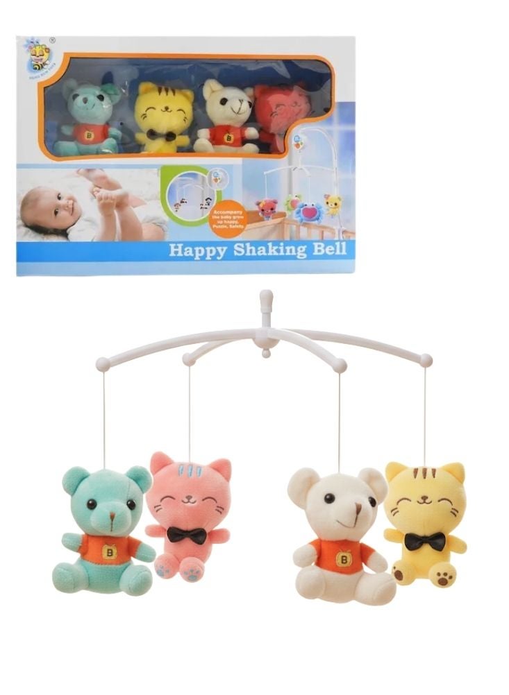 Premium Baby Crib Hanging Musical Toy with Soft Animal Dolls and Shaking Bell - Image 3